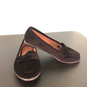 ASOS MEADOW Black Velvet Flat Shoes US 8/UK 6